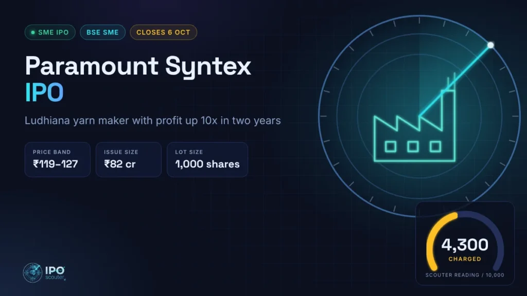 Paramount Syntex IPO price band, issue size and Scouter reading